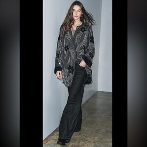 Zara EMBROIDERED VELVET KIMONO ZW COLLECTION LIMITED EDITION- NWT size M